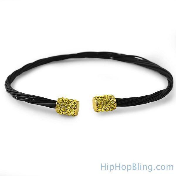 Lemonade Black Guitar String Style Bracelet