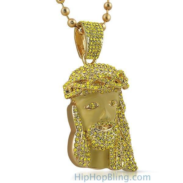 Painted Face Lemonade Canary 3D Jesus Piece