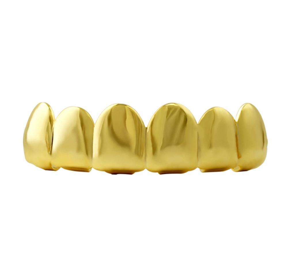 10K Yellow Gold Grillz for Top Teeth
