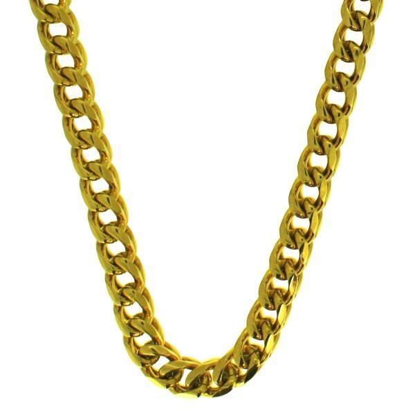 Gold 8MM Franco Chain Stainless Steel