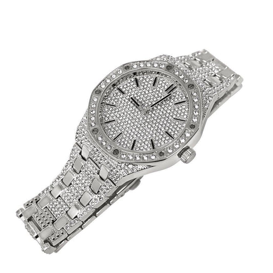 Silver Bling Bling Octagon Watch Icey
