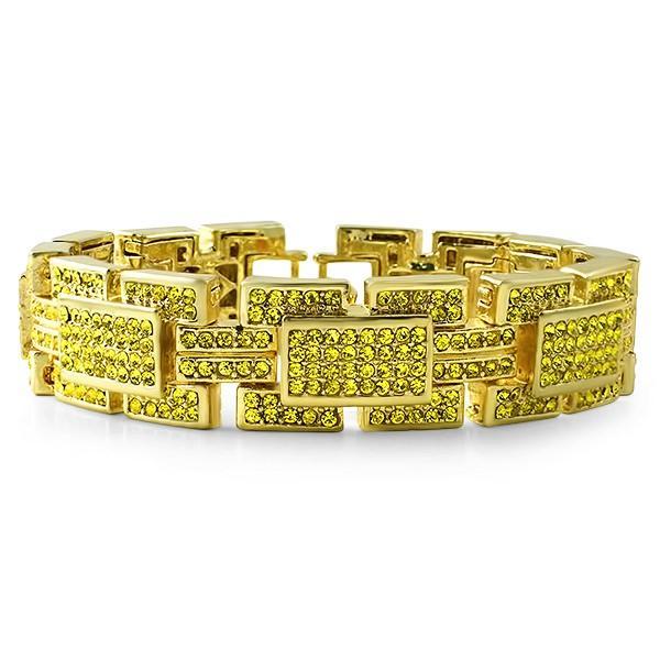 Lemonade Gold Crazy Ballers Iced out Bracelet