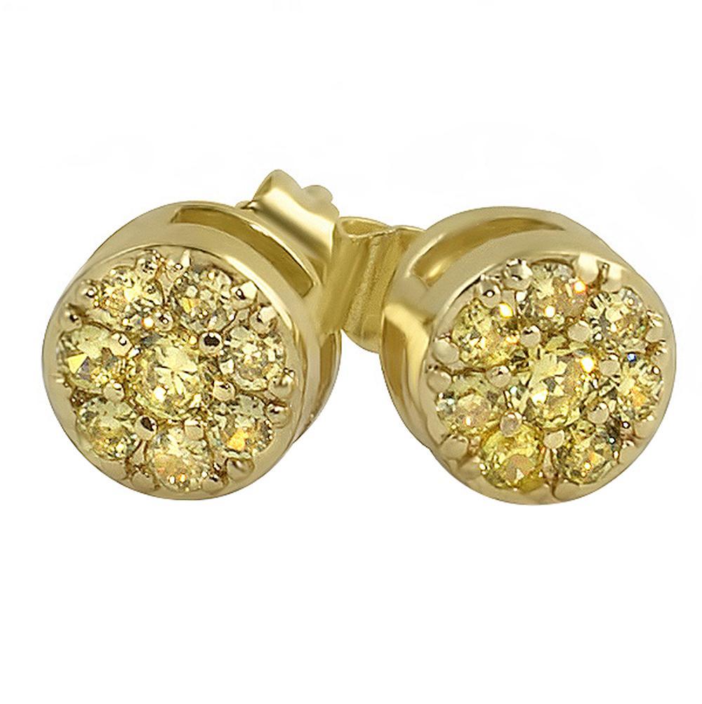 Lemonade Cluster Bling Bling CZ Earrings