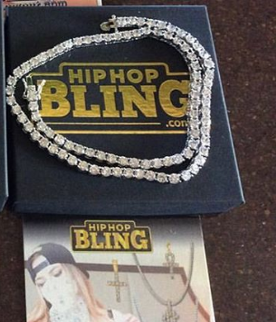 3MM 1 Row CZ Bling Bling Rhodium Tennis Chain