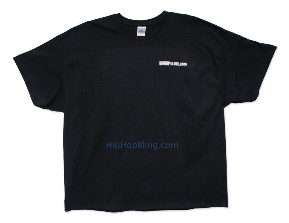 HipHopBling.com Hip Hop Bling Logo T Shirt Black