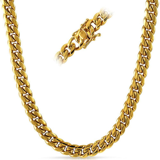 Miami Cuban 3X IP Gold Stainless Steel Chain