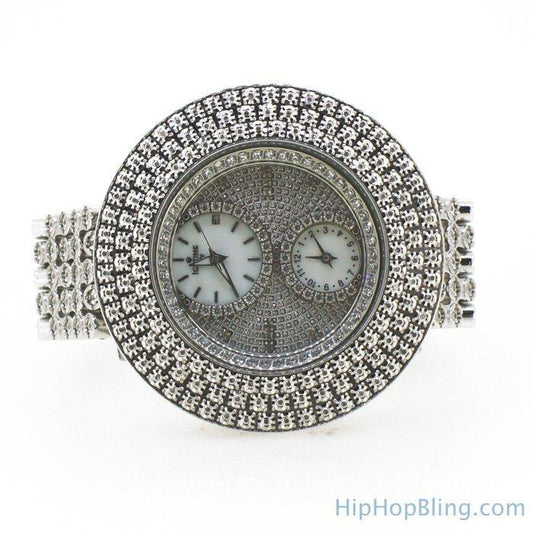 Huge Triple Bezel 2.00 Carat Diamond IceTime Watch