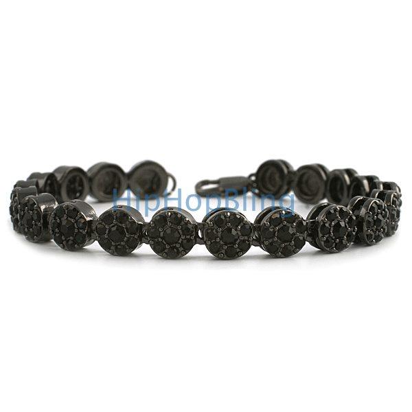 Cluster Black Bling Bling Bracelet