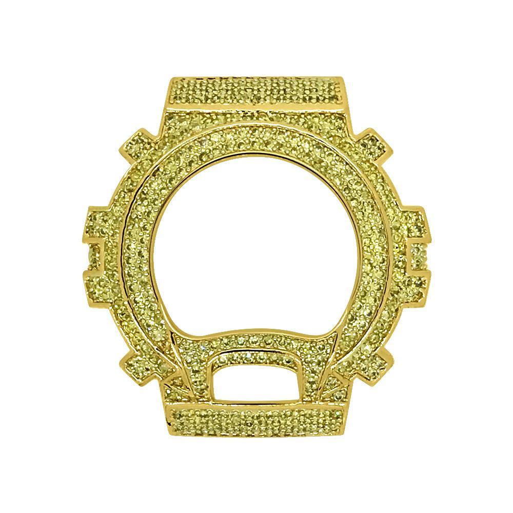 Canary CZ Bling Bling Case Gold Bezel for G Shock DW6900
