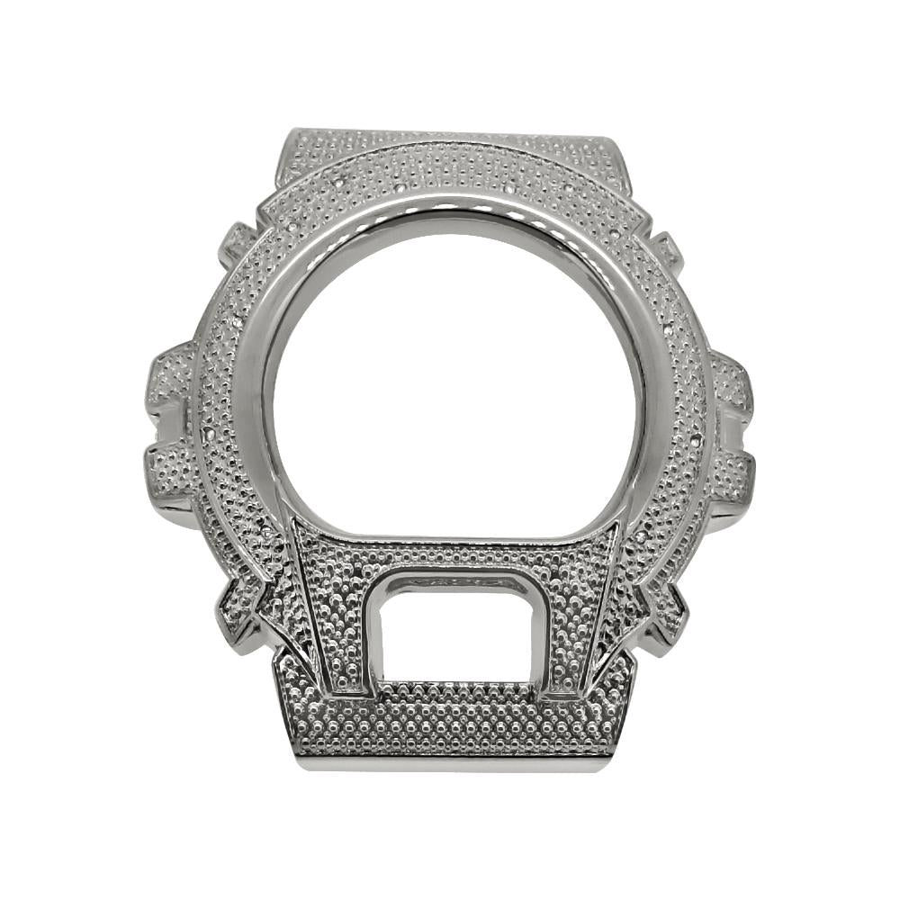 Diamond .12 Carat Silver Bezel for Casio G Shock DW6900