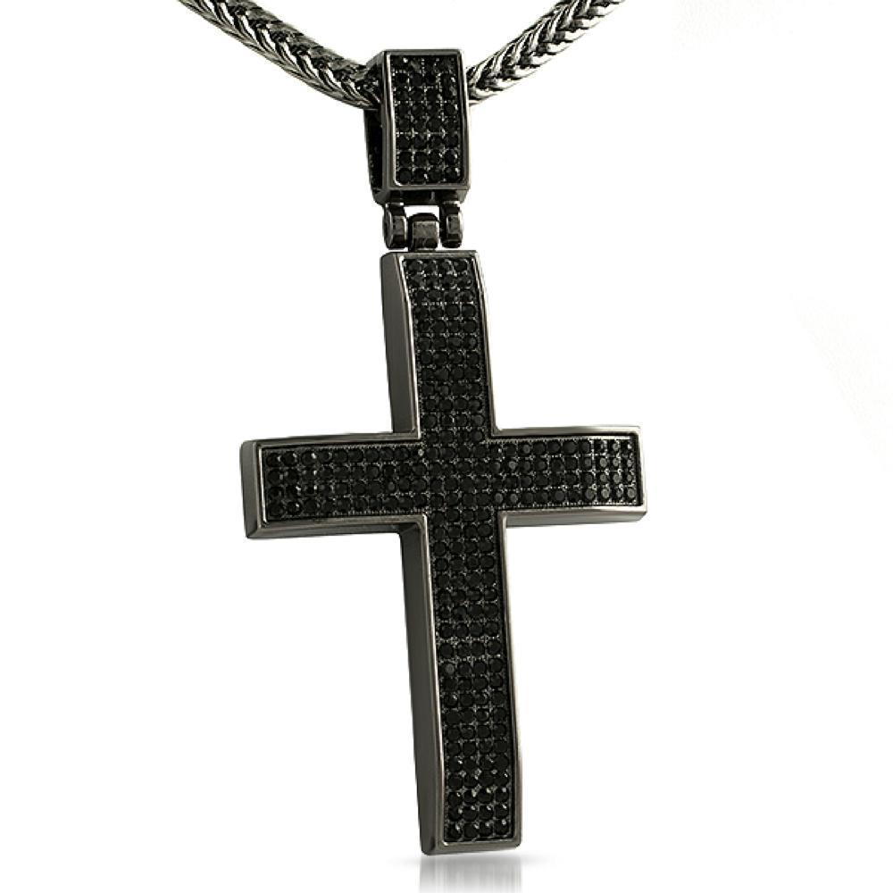 Clean 4 Row Black Cross