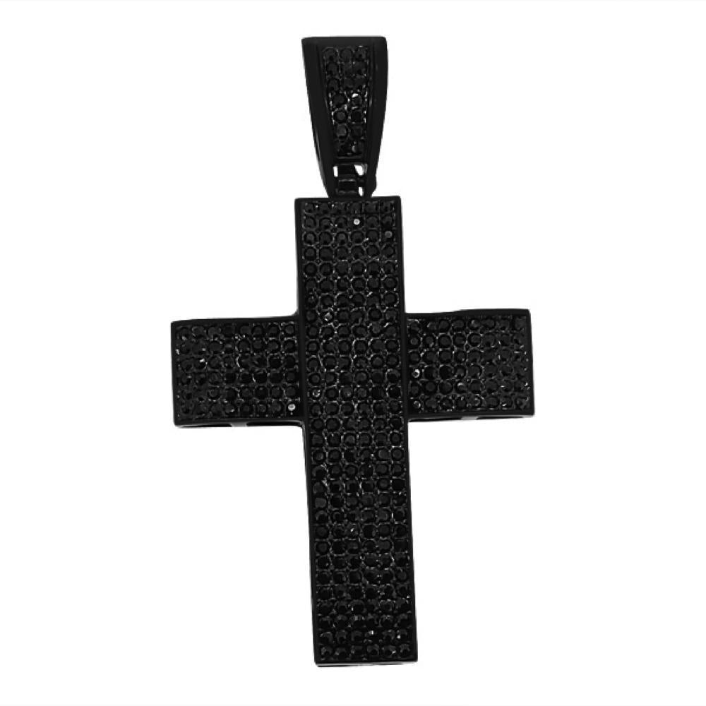 Thick Black on Black Cross Jet