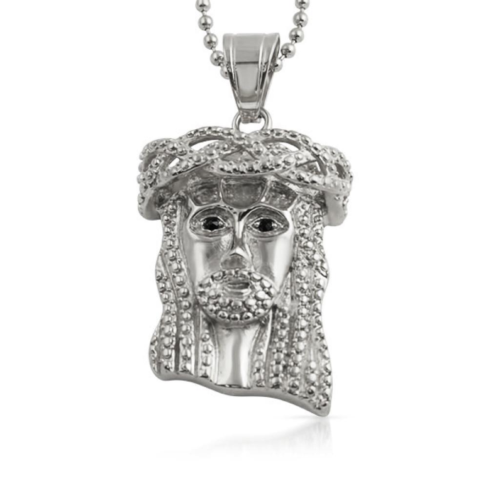 3D Crown of Thorns Mini Jesus Pendant Stainless Steel