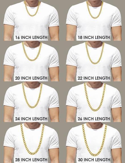 .925 Silver Gold Baguette CZ Bling Bling Chain