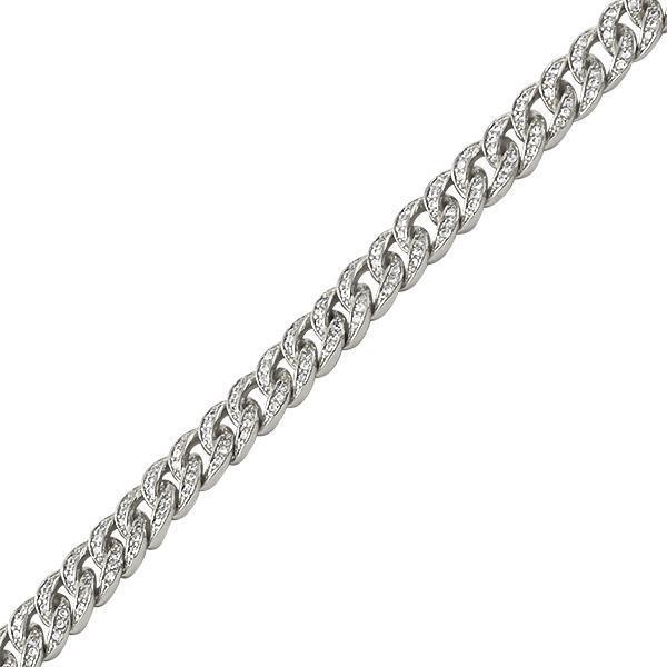 .925 Silver 6MM CZ Bling Bling Cuban Links Chain in Rhodium