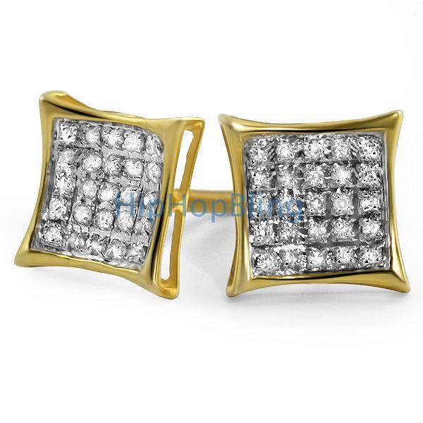 .15ct Diamond Kite Earrings Gold Vermeil