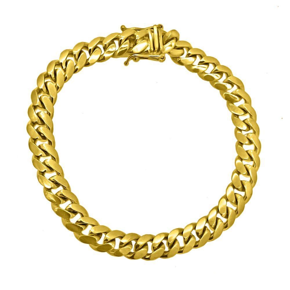 10K Yellow Gold Miami Cuban Bracelet 8MM