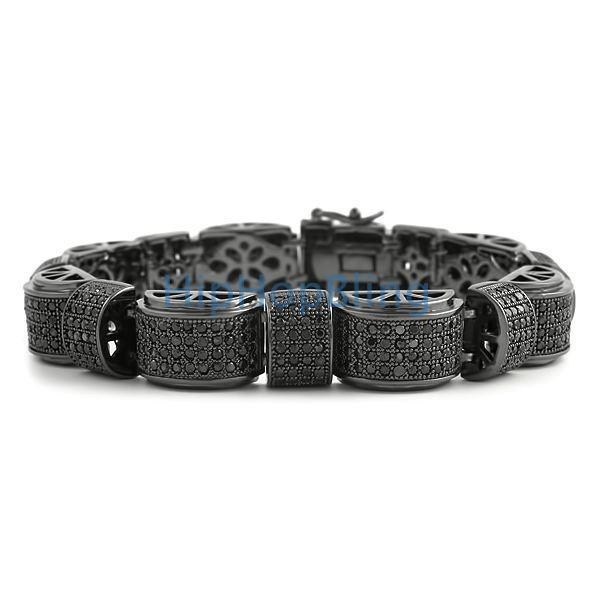 Black Ice Mountains CZ Bling Bling Bracelet