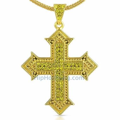 Designer Cross Lemonade Bling Bling Chain Small