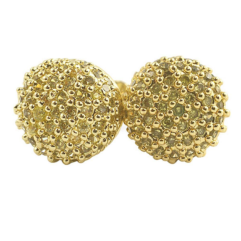 Cylinder Lemonade CZ Bling Bling Earrings