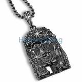 Kanye West Style Hematite Black Jesus Piece