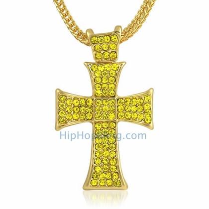 Lemonade Hatchet Bling Cross & Chain Small