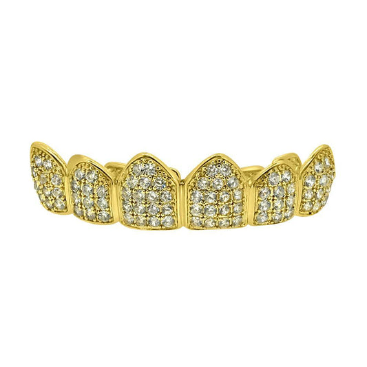 Bling Bling CZ Gold Hip Hop Grillz Top Teeth