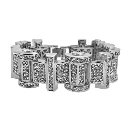 Ice Bar Rhodium Bling Bling Bracelet