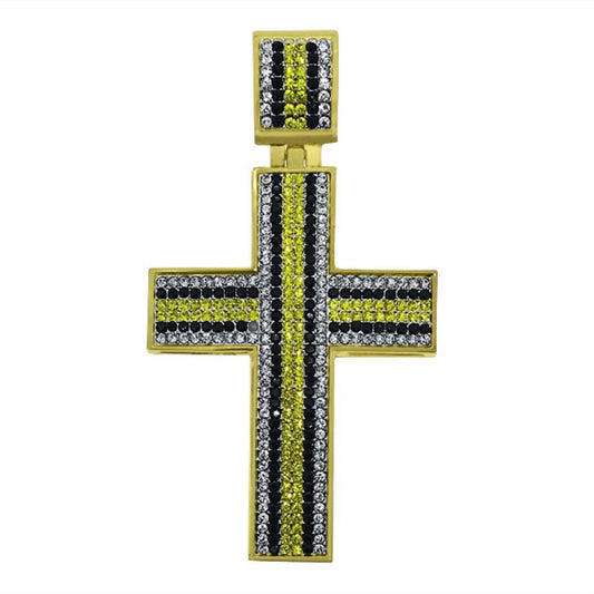 Gold Canary Black White Striped Down Ice Cross