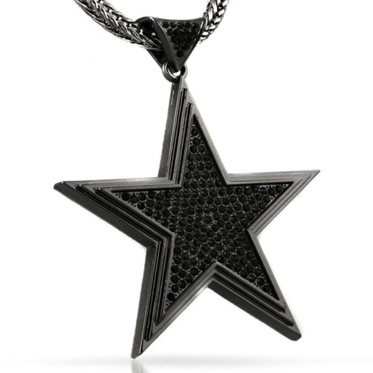 Super Star Black Bling Bling Pendant