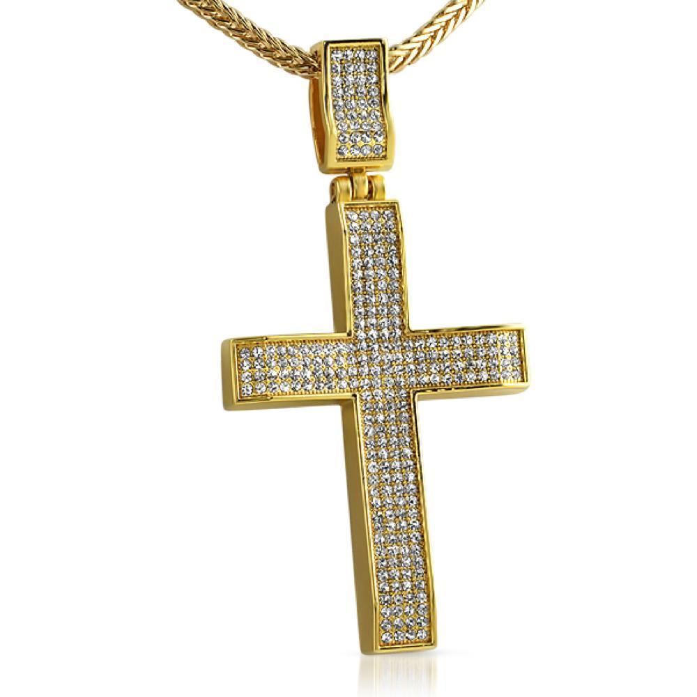 Gold Wavy Cross