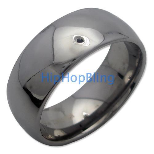 Smooth Rounded Mens Wedding Band Tungsten Carbide Ring #4
