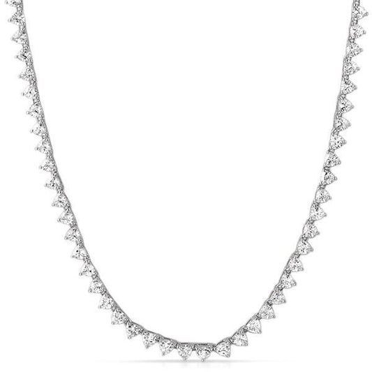 Trillion 4MM 1 Row CZ Rhodium Tennis Chain