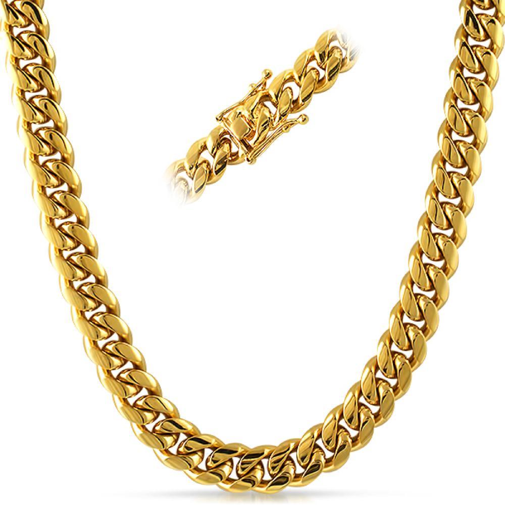 Miami Cuban 3X IP Gold Stainless Steel Chain 12MM