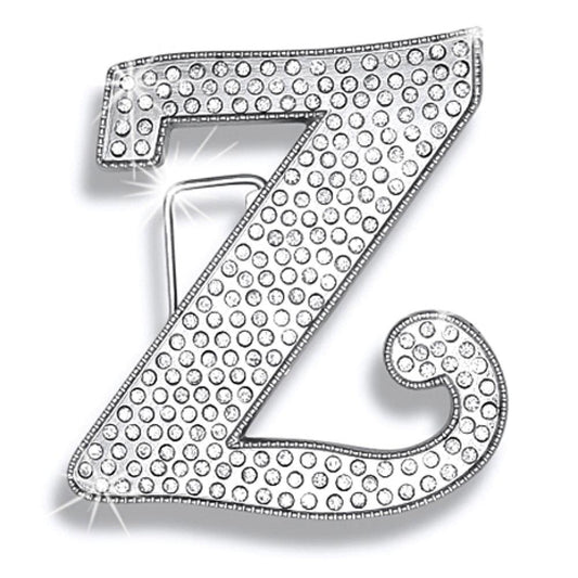 Z Initial Jumbo Belt Buckle Rhodium