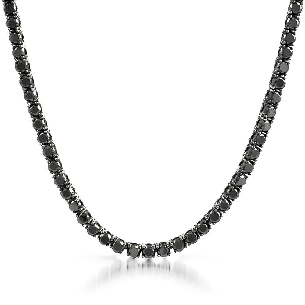 Black 4MM CZ 1 Row Tennis Chain Bling