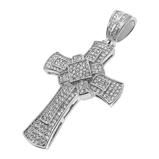 Bling Bling X Cross CZ Micro Pave Hip Hop Pendant