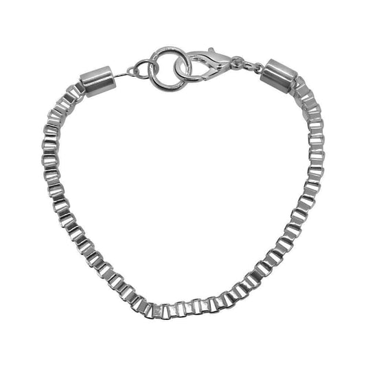 Box Bracelet Silver Plated 4MM