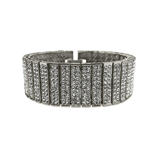 10 Row Rhodium Bling Bling Bracelet