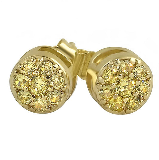 Lemonade Cluster Bling Bling CZ Earrings
