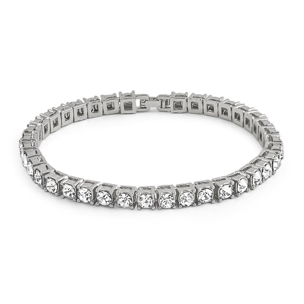 1 Row Bling Bling Tennis Bracelet Rhodium