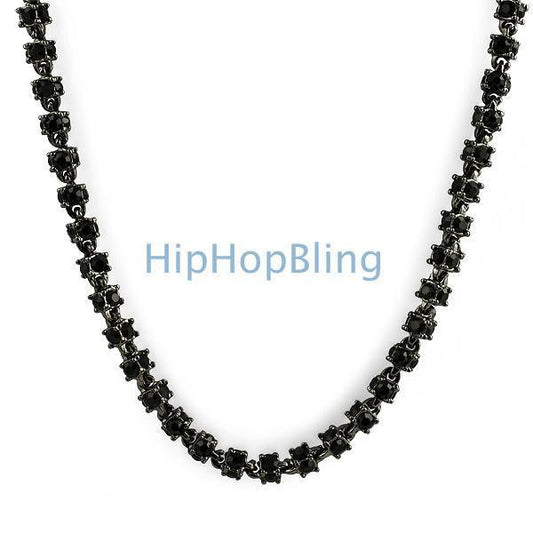 3D Black on Black Bling Bling Chain