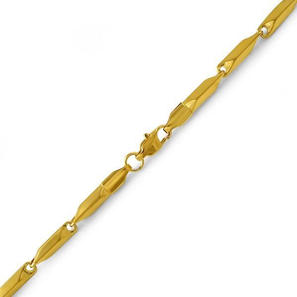 Bullet IP Gold Stainless Steel Bracelet 3MM