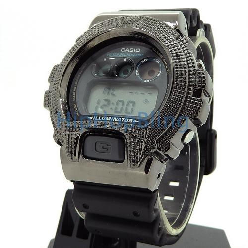 Custom Black Diamond Casio G Shock Watch .10cttw