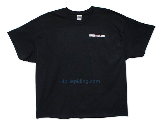 HipHopBling.com Hip Hop Bling Logo T Shirt Black
