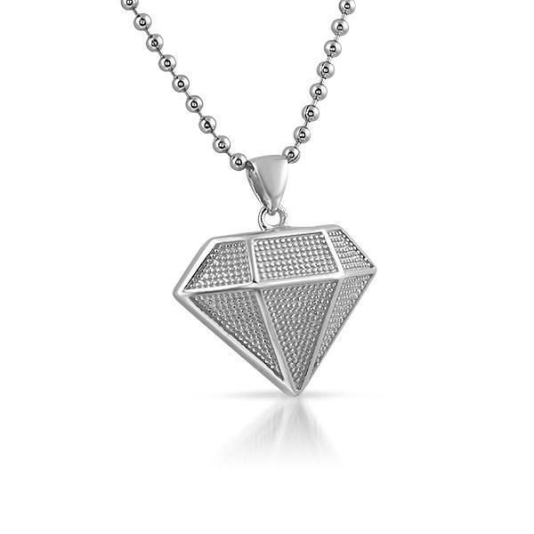 Mini Diamond Pendant .925 Sterling Silver