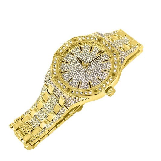 Gold Bling Bling Octagon Watch Icey
