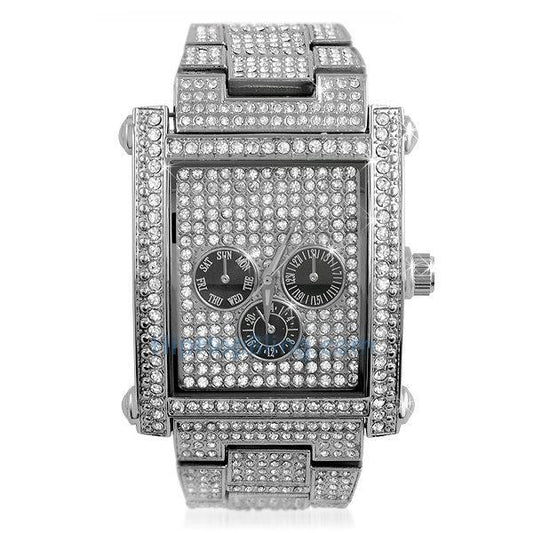 Bling Bling Custom Rectangle Ice Watch