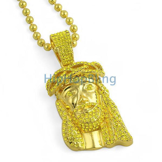 3D Lemonade Bling Bling Gold Jesus Piece & Chain