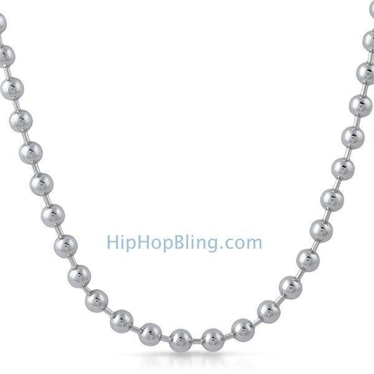 Bead Chain 6MM Stainless Steel Necklace